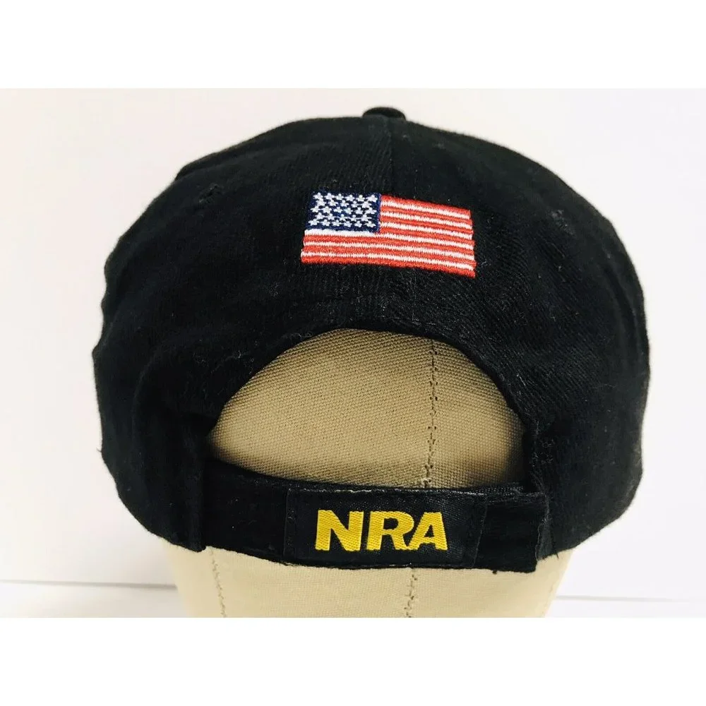 NRA Black Gold Embrodery Adjustible Hat